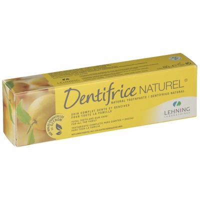 LEHNING  Dentifrice naturel, soin complet dents & gencives, citron, 80g