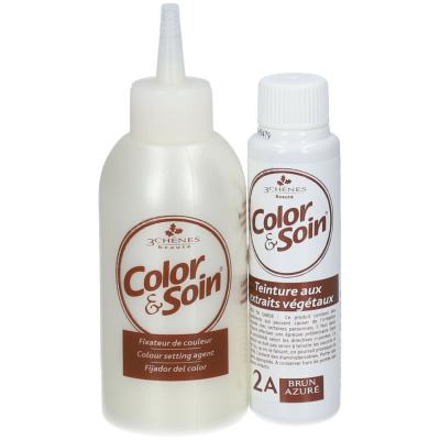 LES 3 CHENES Les 3 ch&ecirc;nes color & soin coloration brun azur&eacute; 2A 135ml