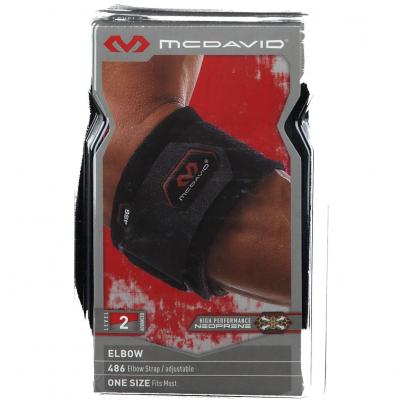 MCDAVID &reg; Bracelet 'tennis elbow' ajustable Taille unique Noir