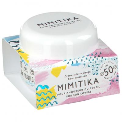 MIMITIKA  Cr&egrave;me Solaire Visage SPF 50 Cr&egrave;me Hydratante Pot 50ml