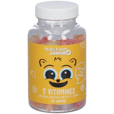 NAT & FORM NAT&FORM Junior 9 vitamines gommes ours x60