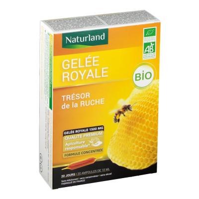 NATURLAND France Herboristerie Ampoules de gel&eacute;e royale BIO AB - 