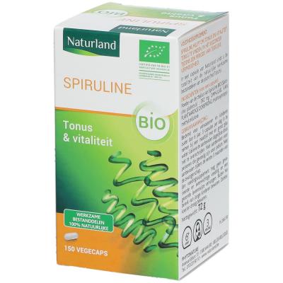 NATURLAND Compl&eacute;ment Alimentaire Bio Spiruline  - La Boite De 150 - 72g