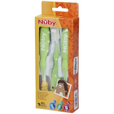 NUBY N&ucirc;by Set Evolutif Brosses &agrave; dents - 3 Etapes Couleur al&eacute;atoire