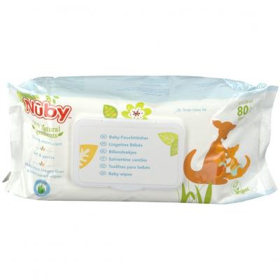  Nuby All Natural Lingettes B&eacute;b&eacute; +0 mois 80 Lingettes