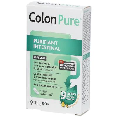 COLON PURE Nutreov  40 G&eacute;lules - Bo&icirc;te 40 g&eacute;lules