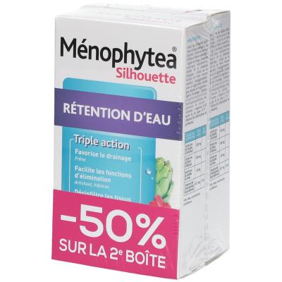 NUTREOV  M&eacute;nophytea Silhouette R&eacute;tention d'Eau Lot de 2 x 30 Comprim&eacute;s