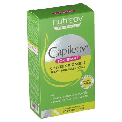 NUTREOV  Capileov Cheveux & Ongles Fortifiant 4en1 30 G&eacute;lules - Bo&icirc;te 30 g&eacute;lules