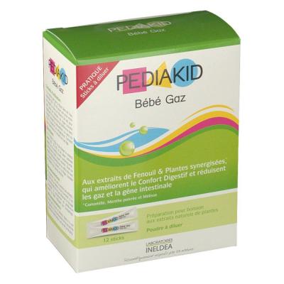 PEDIAKID  B&eacute;b&eacute; Gaz - D&egrave;s 4 mois - 12 Sticks &agrave; Diluer