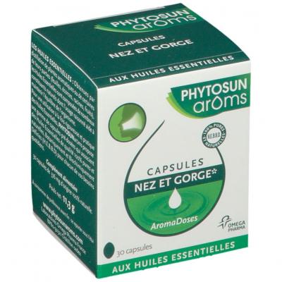 PHYTOSUN  Ar&ocirc;ms Aromadoses nez et gorge 30 capsules