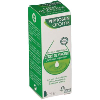 PHYTOSUN AROMS Phytosun - Huile Essentielle De C&egrave;dre De Virginie - Flacon De 5 Ml