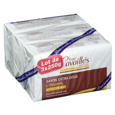 ROGE CAVAILLES Cavaill&egrave;s - SAVON SURGRAS EXTRA DOUX lot de 3x250gr 1 unit&eacute;