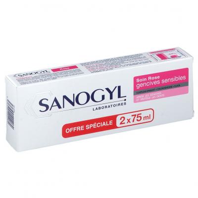 Sanogyl Dentifrice Soin gencives Sensibles Rose 75 ml Lot De 2