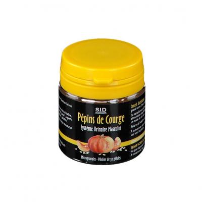 SIDN S.I.D Nutrition Syst&egrave;me Urinaire Masculin P&eacute;pins de Courge 30 G&eacute;lules