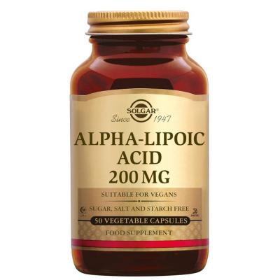 SOLGAR  Acide Alpha Lipo&iuml;que 200mg 50 g&eacute;lules v&eacute;g&eacute;tales