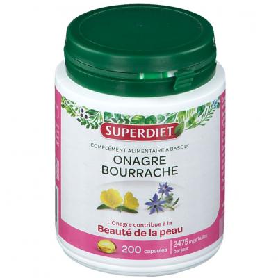 SUPERDIET Super Diet Huiles Onagre Et Bourrache 200 Capsules
