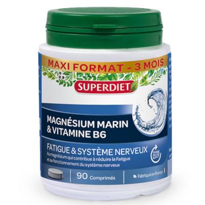 SUPERDIET  Magnesium d'Origine Marine et Vitamine B6 90 comprim&eacute;s