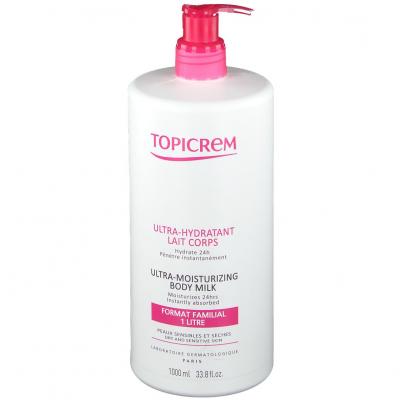 TOPICREM  Ultra-Hydratant Lait Corps 1000 ml - Flacon-Pompe 1000 ml
