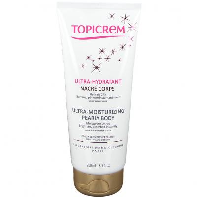 Topicrem Peaux Sensibles Ultrahydratant Nacr&eacute; Corps 200ml