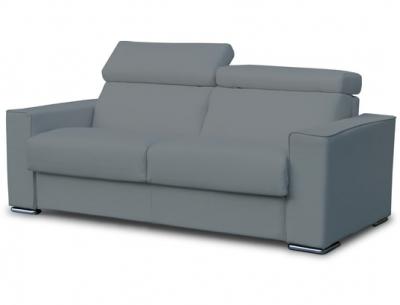 CITY Canap&eacute; lit Andorra 3 places micro fibre gris fonc&eacute; 140 cm