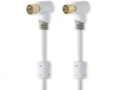 NEDIS C&acirc;ble antenne TV CSBW40010WT20 - Coaxial 100dB- M&acirc;le/Femelle - 2m