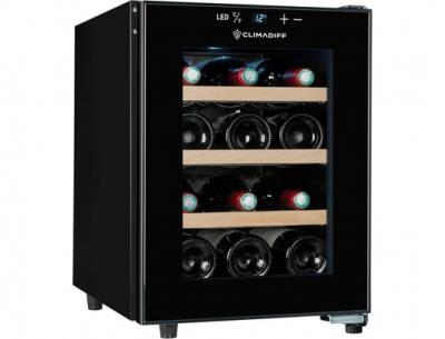 CLIMADIFF  CUVEE12 refroidisseur &agrave; vin Refroidisseur de vin hybride Pose libre Noir 12 bouteille(s)