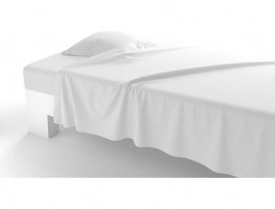 ANNE DE SOLENE Drap plat coton blanc 270x310 cm