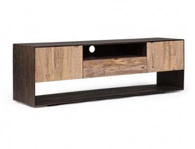 BIZZOTTO Meuble TV Gunter 2 portes et 1 tiroir bois de manguier