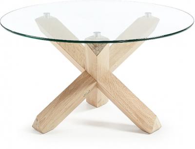 Table basse Table basse Nori 65cm bois plateau verre