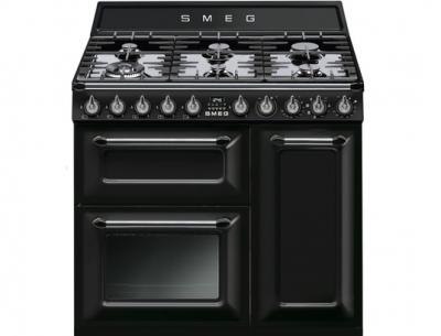 SMEG Piano de cuisson  VICTORIA 90cm MIXTE NOIR - TR93BL