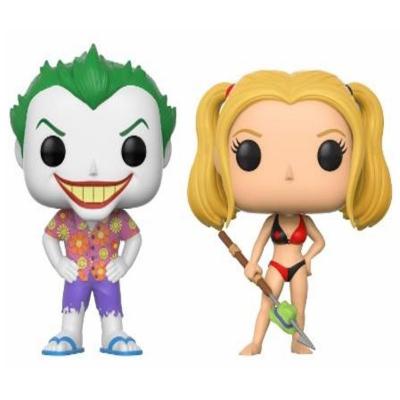 FUNKO Dc comics - pack de 2 pop! Beach joker & harley 9 cm FK14238