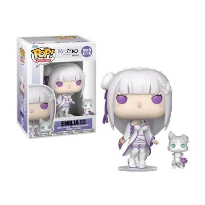 FUNKO Figurine  Pop! N&deg;2112 Re Zero Emilia Avec Puck