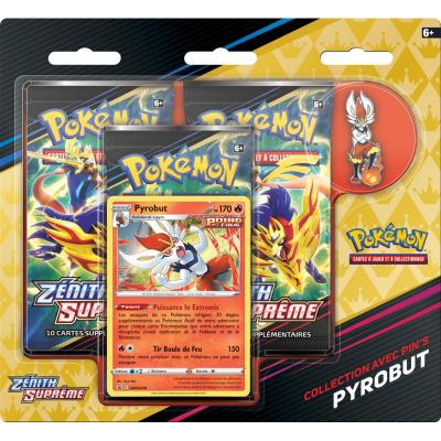 POKEMON Pack de 3 Boosters et Pin &agrave; collectioner Pok&eacute;mon Z&eacute;nith Supr&ecirc;me