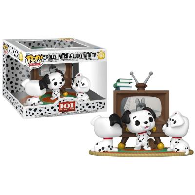 FUNKO Figurine  Pop Moment 101 Dalmatians Rolly, Patch & Lucky with TV