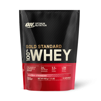 OPTIMUM NUTRITION  Prot&eacute;ine 100% Whey Gold Standard Strawberry 450 g