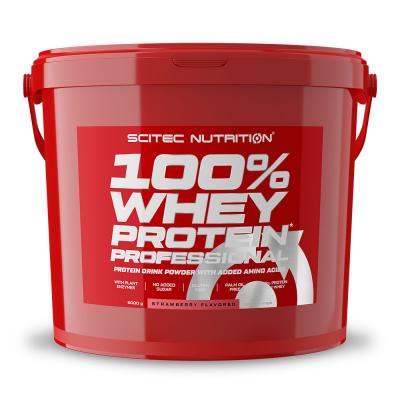 SCITEC NUTRITION  100% Whey Protein Professional 5000g Fraise - Lactos&eacute;rum