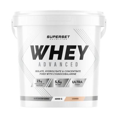 SUPERSET NUTRITION Whey prot&eacute;ine -  - 100% WHEY PROTEINE ADVANCED (4KG) - Saveur Cookies