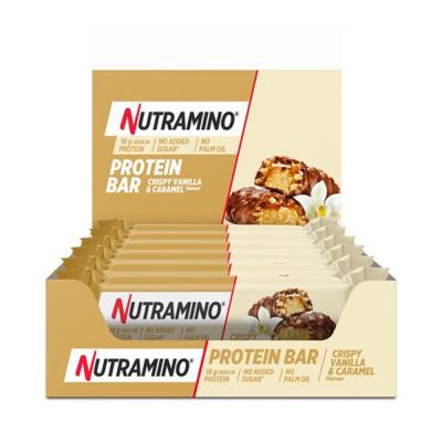 NUTRAMINO Barre proteinee 55 12x55g Crispy Vanille & Caramel  Proteine