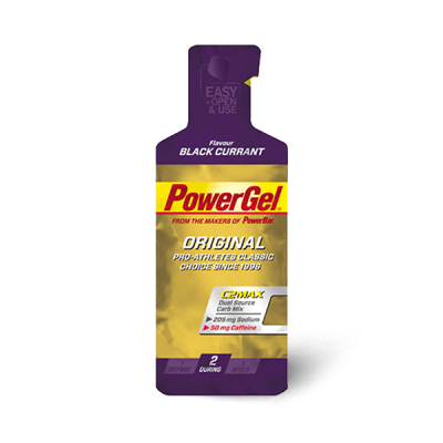 POWERBAR Gel  PowerGel Original 24x41gr Black Currant - gris/jaune