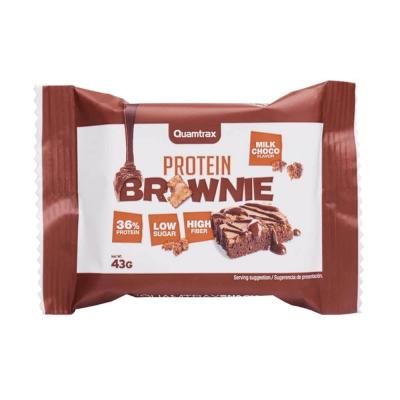 QUAMTRAX  Brownie Prot&eacute;in&eacute; Chocolat au Lait 43g