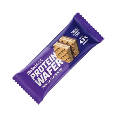 BIOTECHUSA  Gaufrette prot&eacute;in&eacute;e  Vanille 12 * 35 g Pr&eacute;sentoir