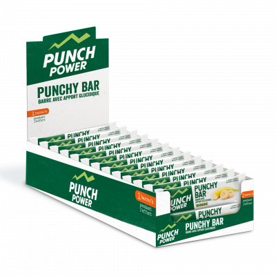PUNCH POWER Presentoir de 40 barres punchy bar  banane 30g