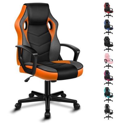 ALFORDSON  Fauteuil de Jeu Course Bureau Ergonomique Pivotant Ordinateur Orange