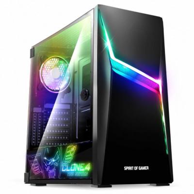 SOG Bo&icirc;tier PC Gamer Spirit of Gamer CLONE 4 Verre tremp&eacute; RGB ATX / Micro-ATX / Mini-ITX