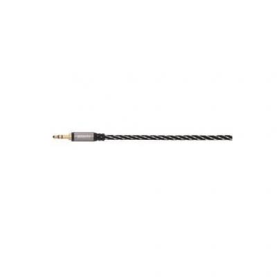 HAMA C&acirc;ble audio, jack 3,5 mm/jack, st&eacute;r&eacute;o, textile, dor&eacute;, 1,5 m