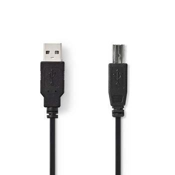 NEDIS C&acirc;ble usb 2.0 a m&acirc;le - usb b m&acirc;le 3,0 m noir CCGT60100BK30