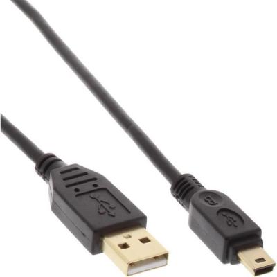 INLINE  - C&acirc;ble USB - mini USB type B (M) pour USB (M) - USB 2.0 - 5 m - noir