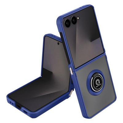 AVIZAR Coque pour Samsung Galaxy Z Flip 7 Pliable avec Bague Magn&eacute;tique Bleu