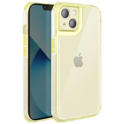 AVIZAR Coque pour iPhone 13 -  - Renforc&eacute;e - Antid&eacute;rapante - Jaune - Bi-Mati&egrave;re