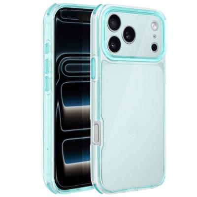 AVIZAR Coque pour iPhone 17 Pro Max Renforc&eacute;e Bi-Mati&egrave;re Textur&eacute; Antid&eacute;rapants Turquoise